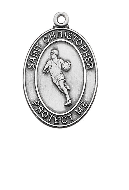 Sterling Silver St. Christopher Sports Medal