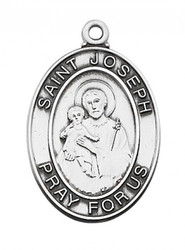 STERLING SILVER ST. JOSEPH MEDAL