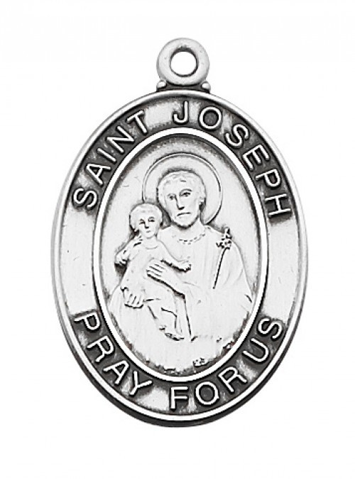 STERLING SILVER ST. JOSEPH MEDAL
