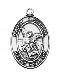 STERLING SILVER ST. MICHAEL MEDAL