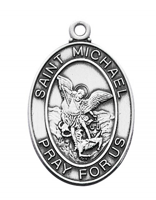 STERLING SILVER ST. MICHAEL MEDAL