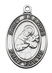 STERLING SILVER ST. FRANCIS MEDAL