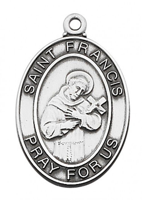 STERLING SILVER ST. FRANCIS MEDAL