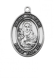 STERLING SILVER ST. KATERI MEDAL