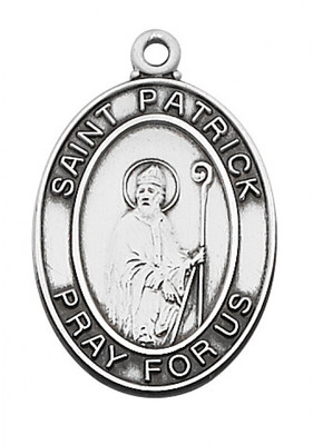 STERLING SILVER ST. PATRICK MEDAL