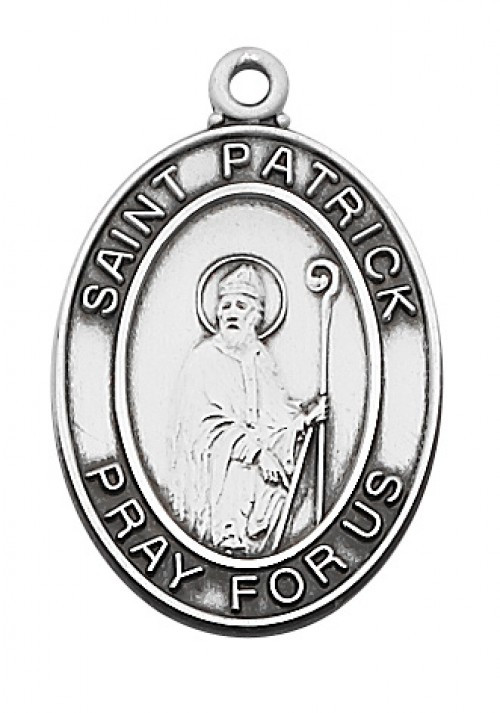 STERLING SILVER ST. PATRICK MEDAL