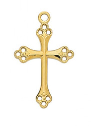 GOLD OVER SILVER CROSS J9148