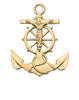 Gold Plated Anchor Crucifix Pendant