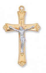 GOLD & SILVER TUTONE CRUCIFIX JT8073