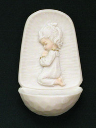 Praying Girl Holy Water Font - Made in Italy