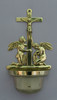 Crucifixion Angel Brass Holy Water Font
