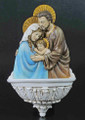 Holy Family Bronze Holy Water Font (bronze, color or white)