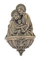 Holy Family Bronze Holy Water Font (bronze, color or white)
