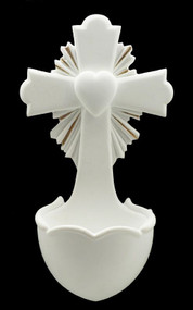 Crucifixion Heart Holy Water Font 75754-WG