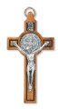 ST. BENEDICT ITALIAN CRUCIFIX OLIVE WOOD 3" 119-09