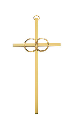 WEDDING CROSS GOLD 8" 71-44801