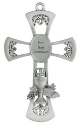 Pewter first communion cross