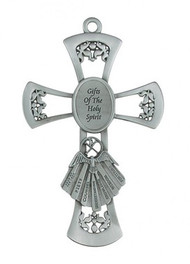 PEWTER GIFTS OF THE SPIRIT 6" CROSS 77-19