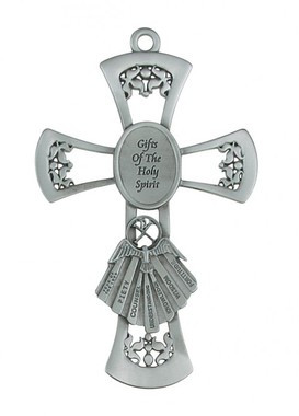 PEWTER GIFTS OF THE SPIRIT 6" CROSS 77-19