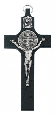 ST. BENEDICT BLACK 6-1/4" CRUCIFIX 80-143