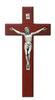 8" Beveled Wood Wall Crucifix