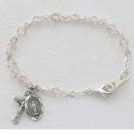 BABY BRACELET TIN CUT ROSE 4MM BR121D