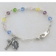 BABY BRACELET TIN CUT MULTI 4MM BR123