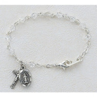 BABY BRACELET TIN CUT CRYSTAL 4MM BR126D