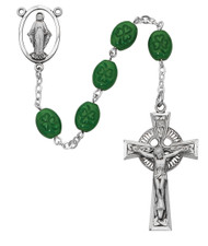 SHAMROCK OVAL ROSARY 120LF