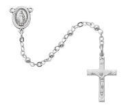 STERLING SILVER ROSARY 3MM 1-3LG