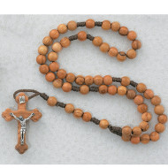 OVAL OLIVE WOOD IMPORTED CORDED ROSARY 7MM 148R