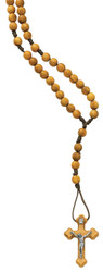 Olive Wood Corded Rosary