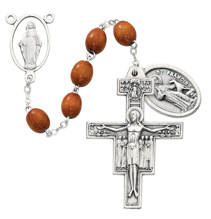 7-Decade Franciscan Wood Rosary
