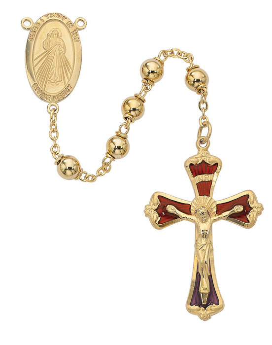 Gold Plated Divine Mercy Rosary