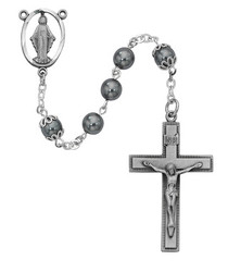 IMITATION HEMATITE ROSARY 7MM 603DF