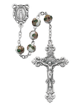 REAL CLOISONNE ROSARY 7MM 764SF