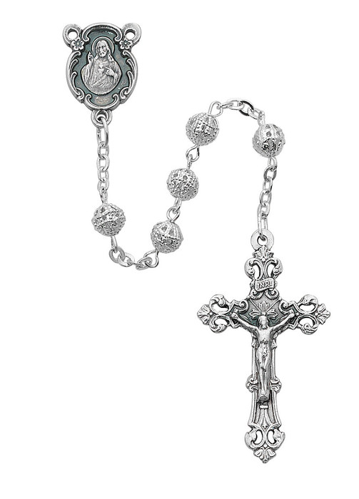Silver Filigree Rosary