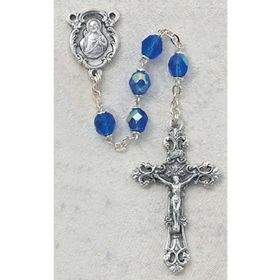 SEPTEMBER BIRTHSTONE IMPORTED ROSARY 6MM 875-BLG