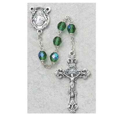 AUGUST BIRTHSTONE IMPORTED ROSARY 6MM 875-PEG