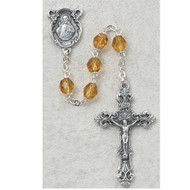 NOVEMBER BIRTHSTONE IMPORTED ROSARY 6MM 875-TOG