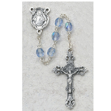 DECEMBER BIRTHSTONE IMPORTED ROSARY 6MM 875-ZRG