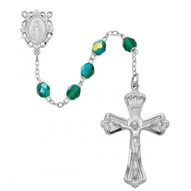 MAY BIRTHSTONE IMPORTED ROSARY 6MM 880-EM/KF