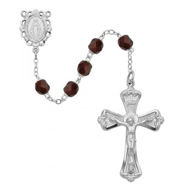 JANUARY BIRTHSTONE IMPORTED ROSARY 6MM 880-GA/KF