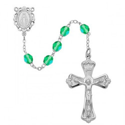 AUGUST BIRTHSTONE IMPORTED ROSARY 6MM 880-PEKF