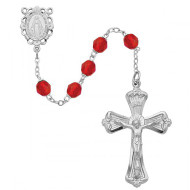 JULY BIRTHSTONE IMPORTED ROSARY 6MM 880-RU/KF