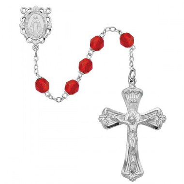 JULY BIRTHSTONE IMPORTED ROSARY 6MM 880-RU/KF