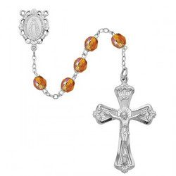 NOVEMBER BIRTHSTONE IMPORTED ROSARY 6MM 880-TOKF