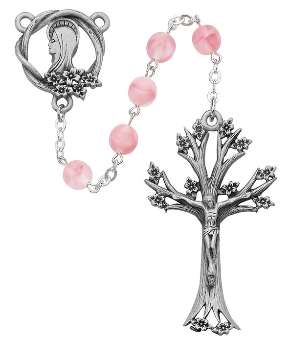 Frosted Pink Dogwood Rosary