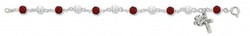 RUBY & PEARL CONFIRMATION BRACELET BR269