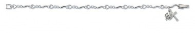 HEART CONFIRMATION BRACELET WITH CUBIC ZIRCONIA STONES BR415